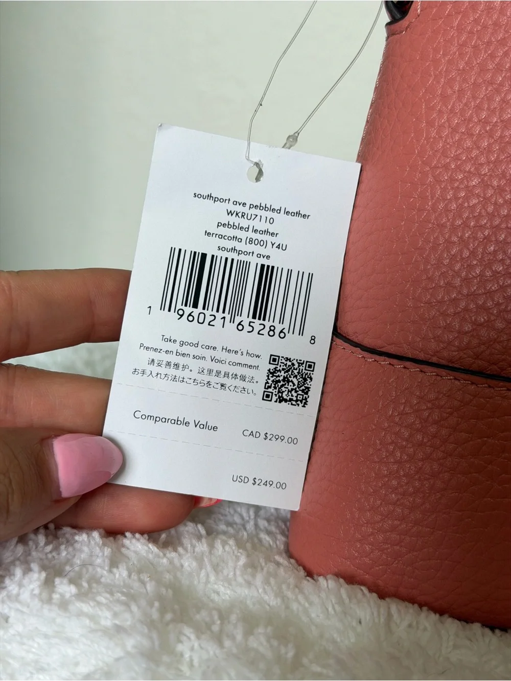 Kate Spade Southport Ave Pebbled Leather Terracotta Crossbody Bag